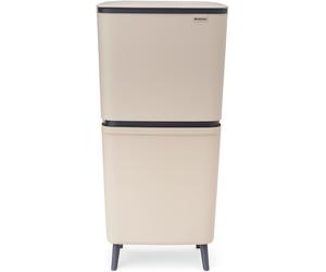 brabantia SortUp Hi - Pattumiera per il Riciclo 20 + 25 L - Soft Beige