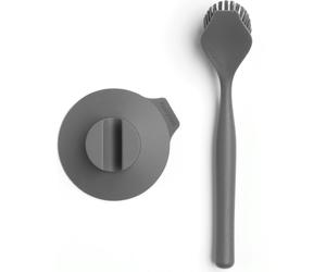 brabantia Spazzola Lavapiatti con Ventosa - Dark Grey