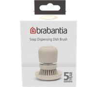 BRABANTIA SINK SIDE SPAZZOLA LAVAPIATTI CON CONTENITORE SAPONE SOFT BEIGE