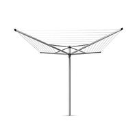 Brabantia - Stendibiancheria Topspinner - 50m di Spazio per Stendere - Corde Resistenti ai raggi UV & Profilo Antiscivolo - con Picchetto e Custodia (45mm) - Metallic Grey - ø 295 cm