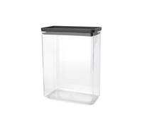 brabantia Tasty+ - Barattolo Quadrato Impilabile - Dark Grey - 5,4 L