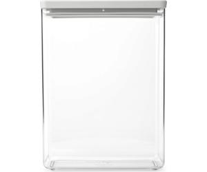 brabantia Tasty+ - Barattolo Quadrato Impilabile - Light Grey - 5,4 L