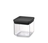 brabantia Tasty+ - Barattolo Quadrato Impilabile - Dark Grey - 0,7 L
