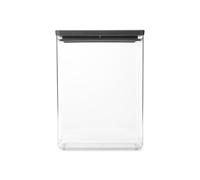 Brabantia TASTY+ Contenitore impilabile | Ermetico XXL per alimenti con guarnizione del coperchio in silicone per la cucina | Alimenti secchi e umidi, zucchero, farina | Capacità 5,4L | Dark Grey