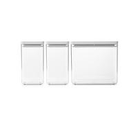 BRABANTIA TASTY+ SET 3 BARATTOLI IMPILABILI 2X1.6L E 1X3.5L GRIGIO CHIARO