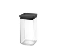 brabantia Tasty+ - Barattolo Quadrato Impilabile - Dark Grey - 1,6 L
