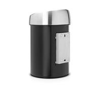 Brabantia Touch Bin con Coperchio Inox Lucido, 3 L, Nero Opaco