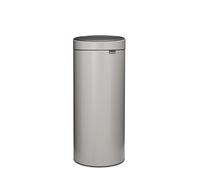 Brabantia Touch Bin New 30L (Soft Grey), Pattumiera cucina con coperchio rimovibile, Secchio spazzatura facile da pulire con apertura Soft-Touch, Cestino con sacchetti pattumiera inclusi