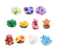 BRABOSTON 11Pcs Resine Fishtank Decorazioni Coralli Simulati Alghe Pianta Ornamenti Per Acquari Accessori Set Casa Acquari Artigianato
