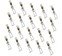 BRABOSTON 20pcs Acciaio Pesca Girelle Clip Tackle Connettore Per Squid Jigs Veloce Cambiamento Lure Veloce Girelle Ad Alta Resistenza Connettore di Pesca