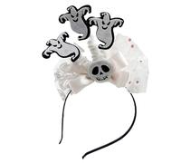 BRABOSTON Accessorio per capelli con pipistrello, regolabile, design morbido, per Halloween, diavolo, festa, notte, fiocco, pipistrello, copricapo