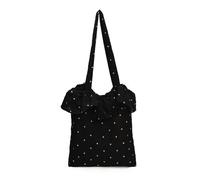 BRABOSTON Borsa da donna Toted Handbag Ruffle Chiffons Toted Bag Borsa Elegante Casual Trendy Borsa a Tracolla Grande Capacità Hoboes Borse Trendy Borsa Borsa, Nero , One Size