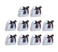 BRABOSTON Confezione da 10 eleganti scatole regalo in pelle PU sacchetti per caramelle sacchetto regalo gioielli elegante pratica scatola in pelle