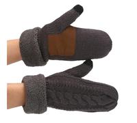 BRABOSTON Guanti invernali in maglia con polsini da polso in peluche Coppia Guanti a dita piene Addensare Outdoor Ciclismo Sci Tenere Caldo Guanti invernali Guanti da donna per coppia Freddo Adulto