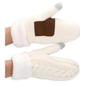 BRABOSTON Guanti invernali in maglia con polsini da polso in peluche Coppia Guanti a dita piene Addensare Outdoor Ciclismo Sci Tenere Caldo Guanti invernali Guanti da donna per coppia Freddo Adulto