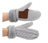 BRABOSTON Guanti invernali in maglia con polsini da polso in peluche Coppia Guanti a dita piene Addensare Outdoor Ciclismo Sci Tenere Caldo Guanti invernali Guanti da donna per coppia Freddo Adulto
