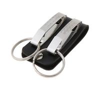 BRABOSTON Pratico portachiavi da uomo in pelle con 2 clip staccabili per bella auto per cintura Ho catena portachiavi con impugnatura organizer etichetta ciondolo decorazione regalo artiglio