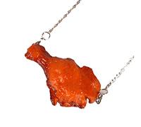 BRABOSTON Unico coscia di pollo ali collana fatta a mano simulazione cibo fritto collana di pollo per le donne uomini fresco gioielli ali, Misura unica, come descritto, come descritto