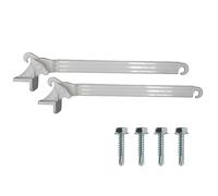 BRACCETTI PER TENDE DA SOLE A CADUTA - COPPIA BRACCI IN PVC + 4 VITI INCLUSE