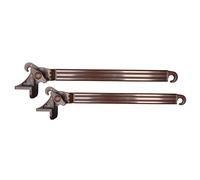 BRACCETTI PER TENDE DA SOLE A CADUTA - COPPIA BRACCI IN PVC + VITI INCLUSE