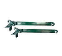 BRACCETTI PER TENDE DA SOLE A CADUTA - COPPIA BRACCI IN PVC + VITI INCLUSE