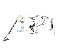 BRACCETTO A SNODO PER CAPPA ANTA ANTINA CUCINA CROMO/BIANCO 80°