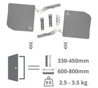 Braccetto per Ante a Ribalta Verso Alto con Montaggio Senza Cerniere - 3 Portate