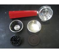 BRACCETTO PORTAFILTRO + 2 FILTRI KIT CIALDA CAFFE' ARIETE RETRO 1388 ROSSO