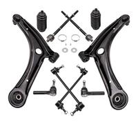 Bracci di controllo inferiori anteriori compatibili con Jeep Compass Patriot/Dodge Caliber 2007-2014 K80258 barra di bilanciamento, tiranti dello sterzo a testa sferica + kit tiranti
