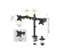 Bracci porta monitor Reflex Series - doppio - 55x11,6x72,6cm - Fellowes