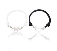 Bracciale, 2 pezzi Bracciale magnetico da Attrazione magnetica, Bracciale Uomo, Braccialetti di coppia, Intreccio amicizia intrecciato Bracciale, regalo per la Migliore amica Fidanzata Madre sorelle