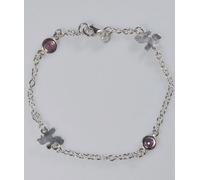 Bracciale 2 pietre preziose con Barbone Puppy con Rubini naturali argento titolo