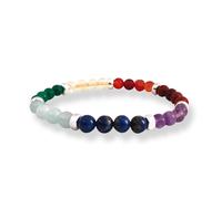 Bracciale 7 Chakra con pietre naturali e argento, bracciale uomo donna