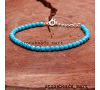 Bracciale A+ Bella Addormentata Turchese 3MM fatto a mano rotondo con pietre ...