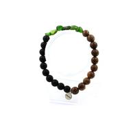 Bracciale - A Bijoux - Diopside dal Brasile - Onice nero opaco - Legno 8 mm - Lunghezza 19-20 cm