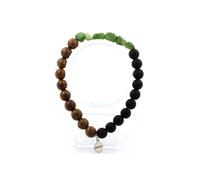 Bracciale - A Bijoux - Giada Nefrite - Onice nero opaco - Fabbricato in Francia - Lunghezza 19-20 cm