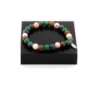 Bracciale - A Bijoux - Opale Rosa - Labradorite - Malachite - Legno 8 mm