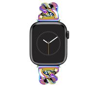 Anne Klein Braccialetto alla moda per Apple Watch, sicuro, regolabile, cinturino di ricambio per Apple Watch, si adatta alla maggior parte dei polsi, Arcobaleno iridescente, 38/40/41mm, WK/1017RNBW38