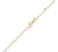 Bracciale A Catena Con Anello Intermedio In Oro Giallo 375 19Cm