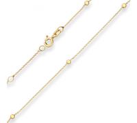 Bracciale A Catena Con Anello Intermedio In Oro Giallo 585 19Cm