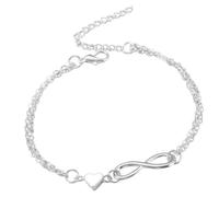 Bracciale a catena con - Bracciale a catena a cuore in lega, comodo da indossare e accessorio romantico per | serata cocktail o regolabile per una vestibilità perfetta, garantIncontro innamorato, Se
