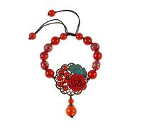 Bracciale a catena con perline di fiori fatti a mano for donne e ragazze, cordino regolabile che attira buona fortuna, ricchezza, prosperità, braccialetto con perline, braccialetto con ciondoli for am