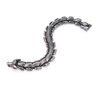 Bracciale a catena in acciaio e titanio, bracciale a maglie alla moda da uomo, gioiello in metallo dallo stile punk e hip hop, ideale per l’uso quotidiano e per le festività,