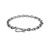 Bracciale a catena maglie ancora in argento sterling 925 vintage per uomo donna 4mm 16 cm