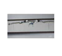Bracciale a catena rolò grande in argento, con sagome di tre Levrieri Luce