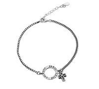 Bracciale a Croce 925 per Donne bracciabili bracciabili Bracciale a Catena a Catena per Moglie, Madre, Regalo di Compleanno della Fidanzata