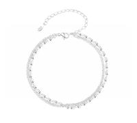 Bracciale a doppio strato stellato dal design squisito e alla moda, brillante e perfetto per l'uso quotidiano e il mio primo orologio, Misura unica, Metallo, Nessuna pietra preziosa