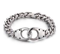 Bracciale a maglia cubana Handcuffs- Manette (L)