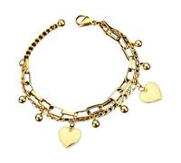 Bracciale A Sospensione A Cuore Elegante Cuore Moderno Con Lunghezza Regolabile Comoda Catena Del Polso Accessorio Femminile Alla