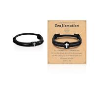 Bracciale A Traino in 2 Parti con 1 Pezzo di Carta, Braccialetto A Corda Intrecciata A Due Strati, Gioielli di Moda Semplice, Nastro Regalo.